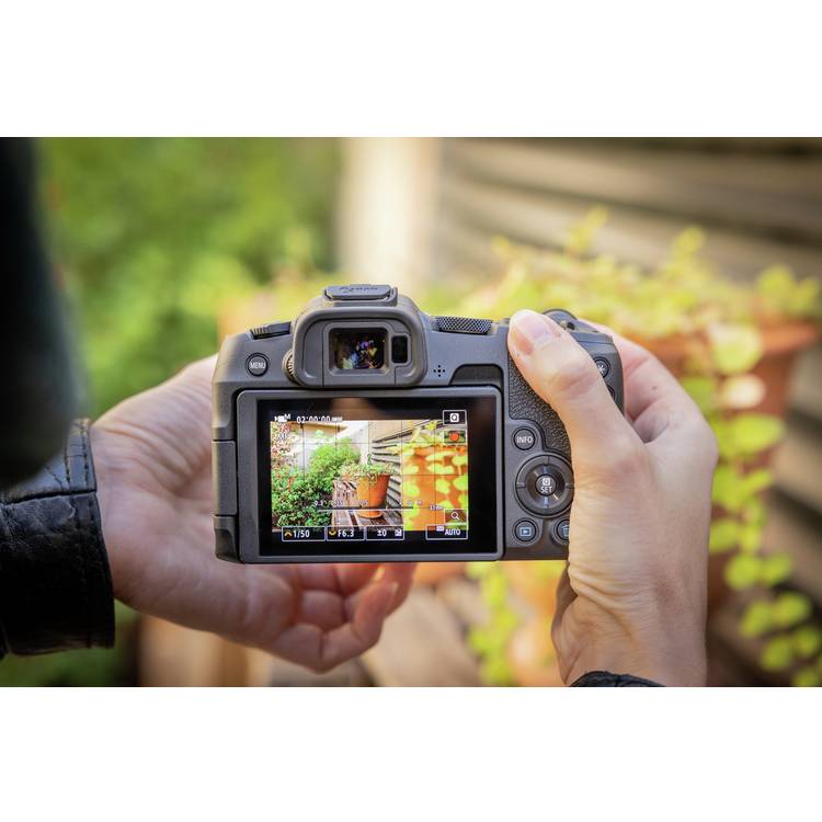 Canon EOS R8 mirrorless camera with RF 24-50mm lens, imported from the UK