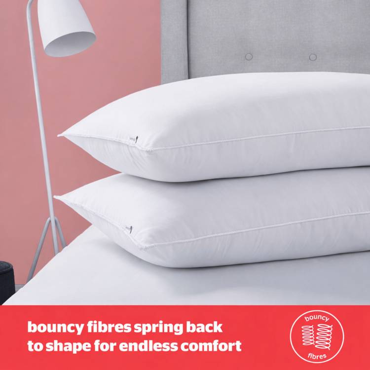 Silentnight Bounceback medium firm pillow 2 pack, UK version
