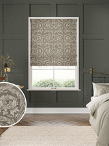 Next William Morris At Home Limestone Grey African Marigold Velvet Roman Blinds- Buy online at McGrocer