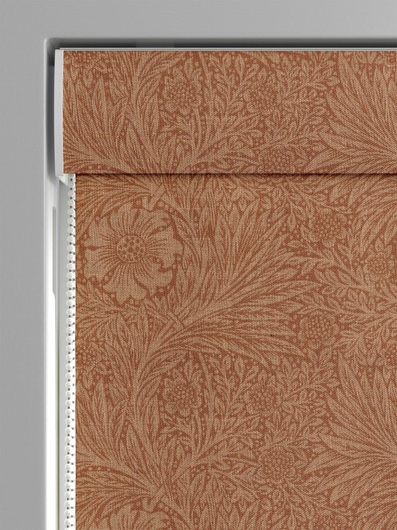 William Morris Orange Marigold woven roman blind, imported from the UK