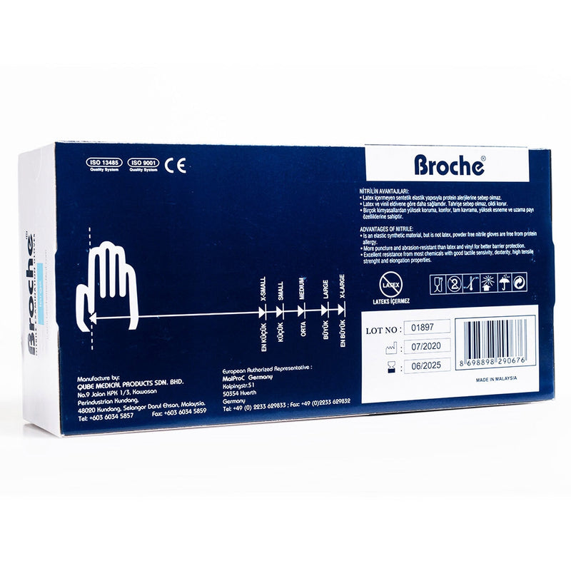 Broche Large Nitrile Gloves 10 x 100 Pack - British product
