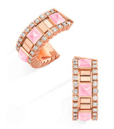 Harrods MARLI New York Mini Rose Gold Diamond and Quartzite Life Hoop Earrings- Buy online at McGrocer