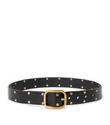 Harrods LOEWE Leather Studded Rounded-Rectangle Belt 3.5cm- Buy online at McGrocer