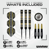 Winmau MVG Trilogy darts set 21.5g tungsten, imported from the UK