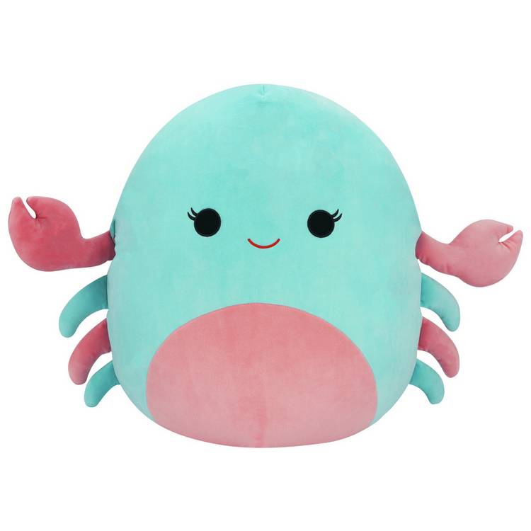 Squishmallows Isler pink and mint crab plush 20-inch - British product
