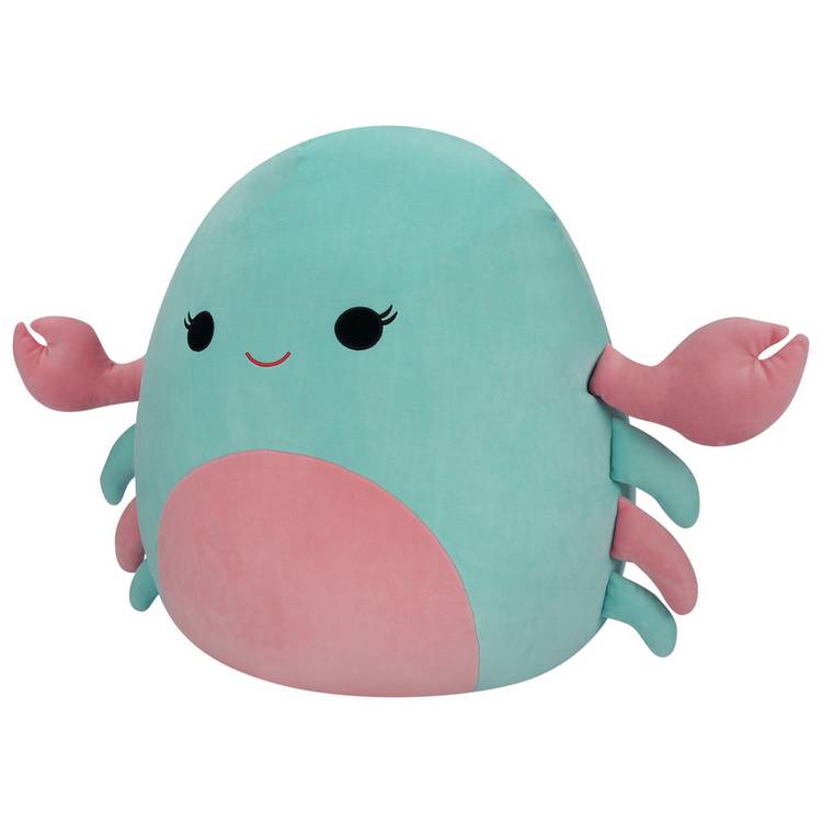 Squishmallows Isler pink and mint crab plush 20-inch - British product