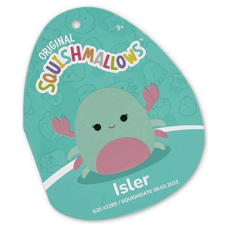 Squishmallows Isler pink and mint crab plush 20-inch - British product
