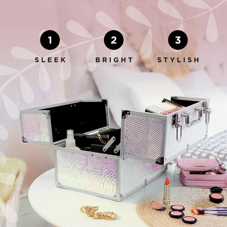 Streetwize iridescent snake design vanity case, UK version