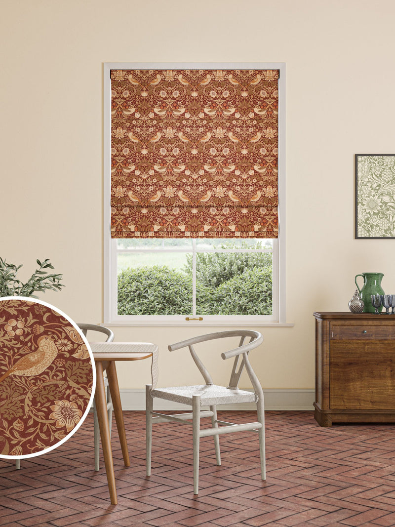William Morris Strawberry Thief roman blinds 100% cotton - British product
