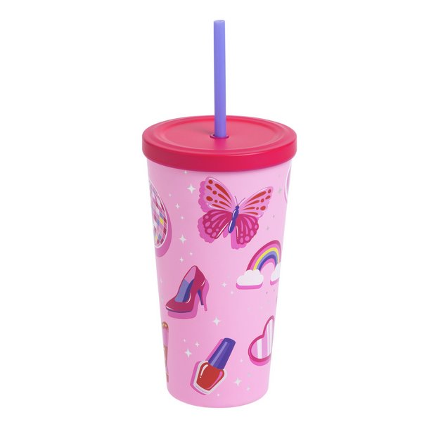 Home Rollerskate pink soda cup 500ml, imported from the UK