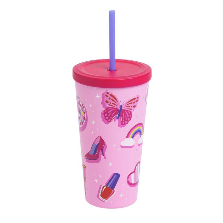 Home Rollerskate pink soda cup 500ml, imported from the UK