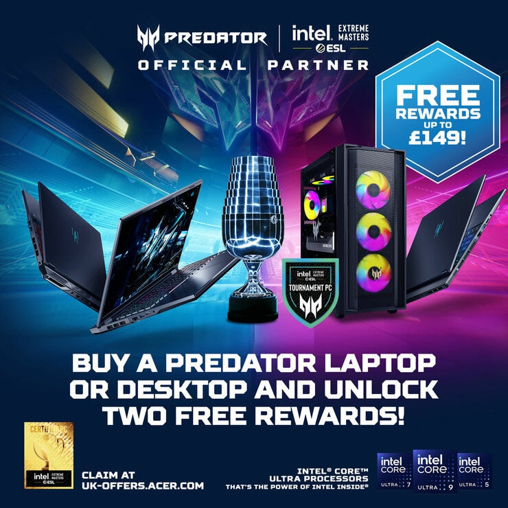 Acer Predator Helios 18 AI gaming laptop 18 inch (British brand)