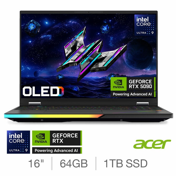 Acer Predator Helios AI gaming laptop 16 inch, UK version