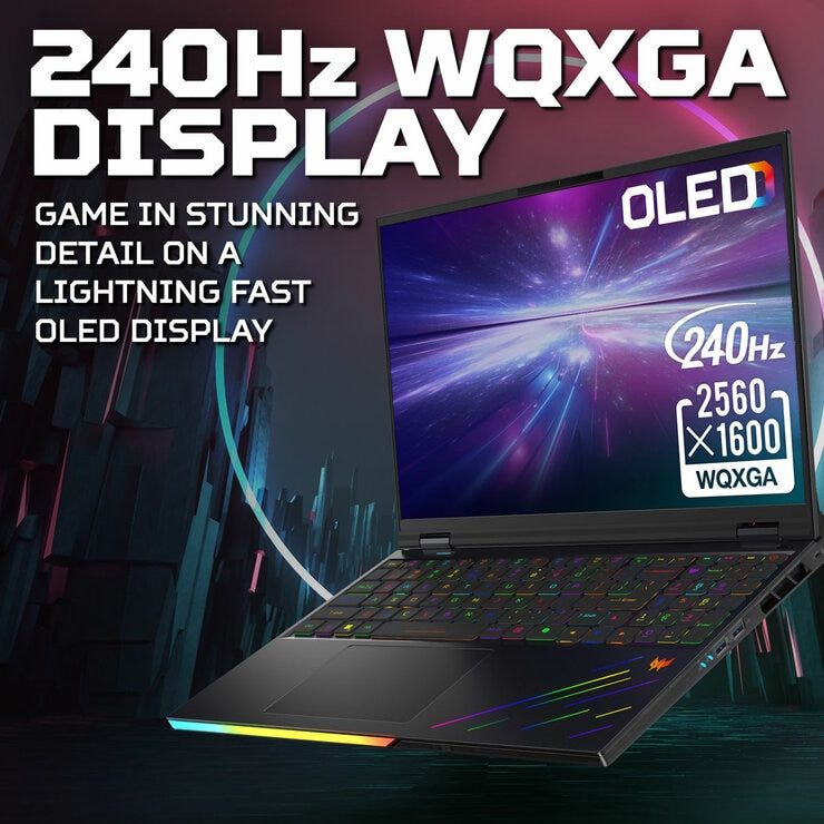 Acer Predator Helios AI gaming laptop 16 inch, UK version
