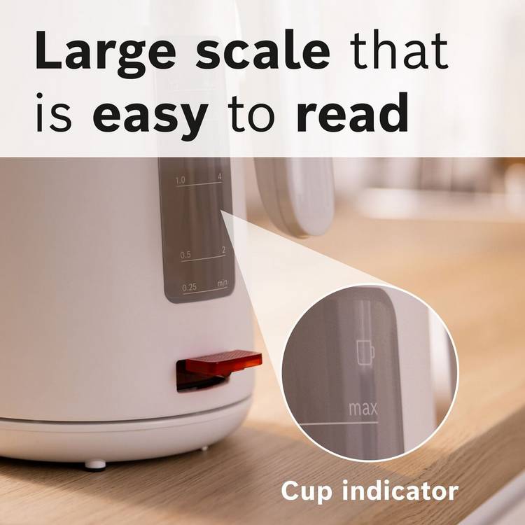 Bosch white kettle 1.7 litre, imported from the UK