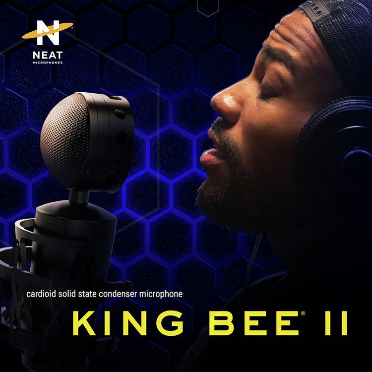 Neat King Bee II wired microphone black, imported from the UK