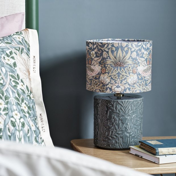 Habitat x Morris & Co. Strawberry Thief ceramic lamp, UK version