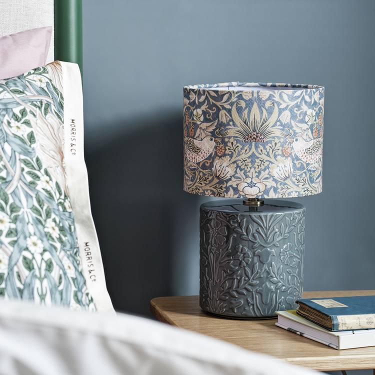 Habitat x Morris & Co. Strawberry Thief ceramic lamp, UK version