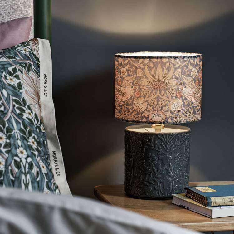 Habitat x Morris & Co. Strawberry Thief ceramic lamp, UK version