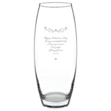 Personalised bullet vase hearts and swirls 22cm (British brand)