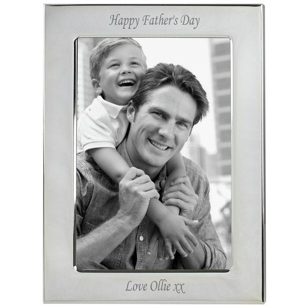 Personalised silver plated photo frame 6x4 - British product