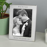 Personalised silver plated photo frame 6x4 - British product