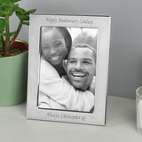 Personalised silver plated photo frame 6x4 - British product