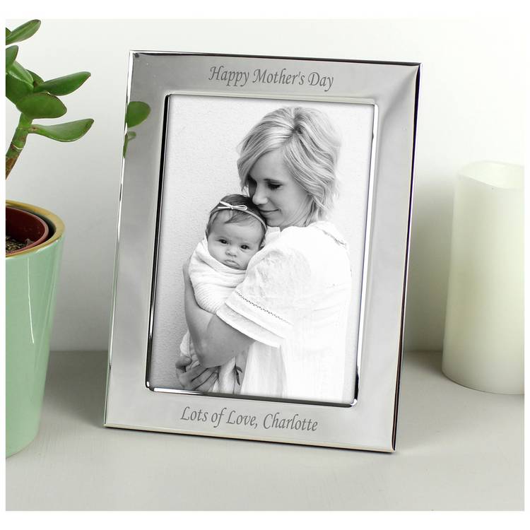 Personalised silver plated photo frame 6x4 - British product