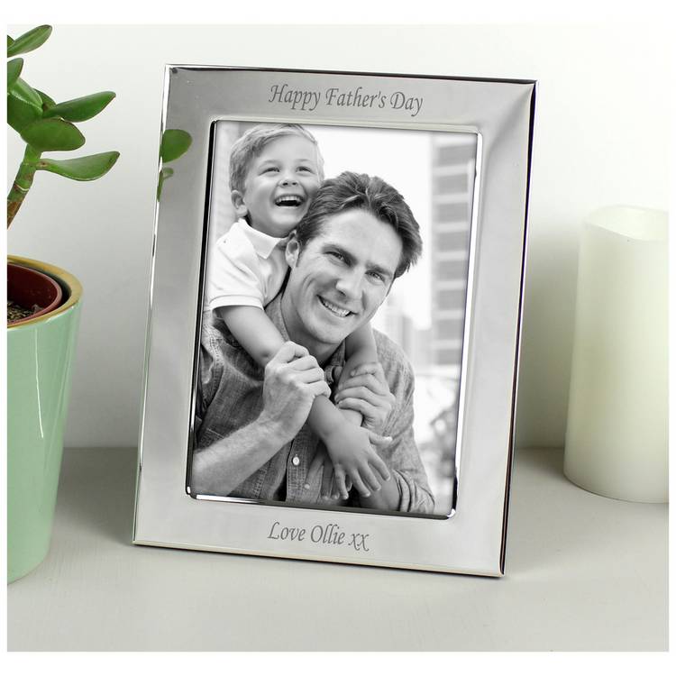 Personalised silver plated photo frame 6x4 - British product