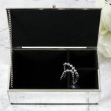 Personalised mirrored jewellery box with three compartments - British product