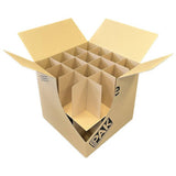 StorePAK glass moving box with 32 divisions 40.5cm, imported from the UK