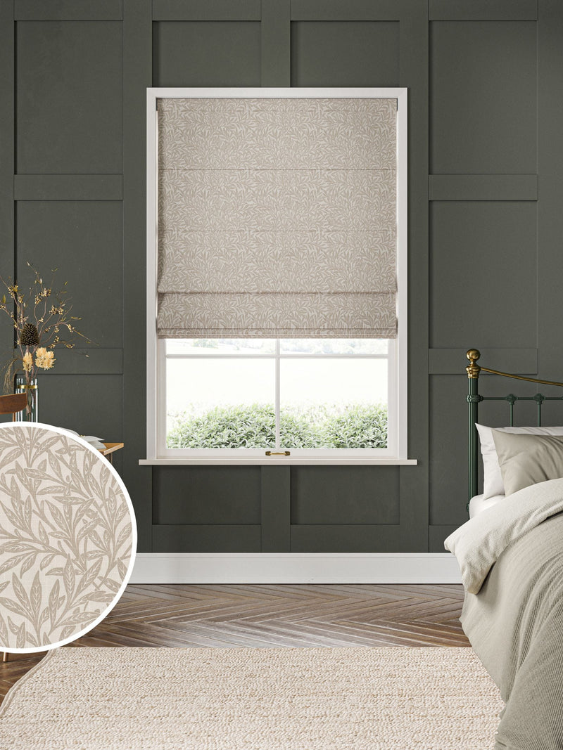 William Morris Roman blind Natural Willow design, imported from the UK