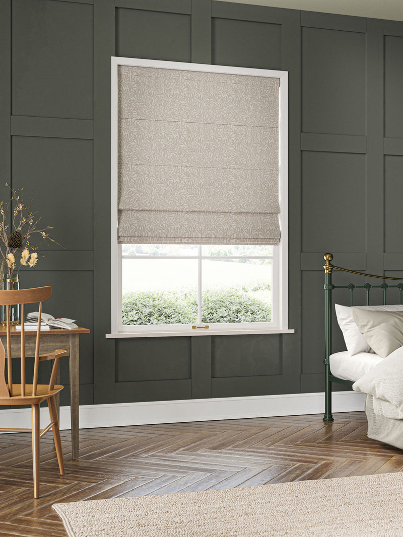 William Morris Roman blind Natural Willow design, imported from the UK