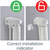 Dreambaby retractable gate white 60-140cm, imported from the UK