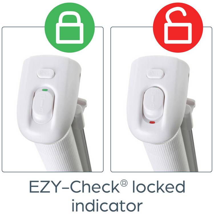 Dreambaby retractable gate white 60-140cm, imported from the UK