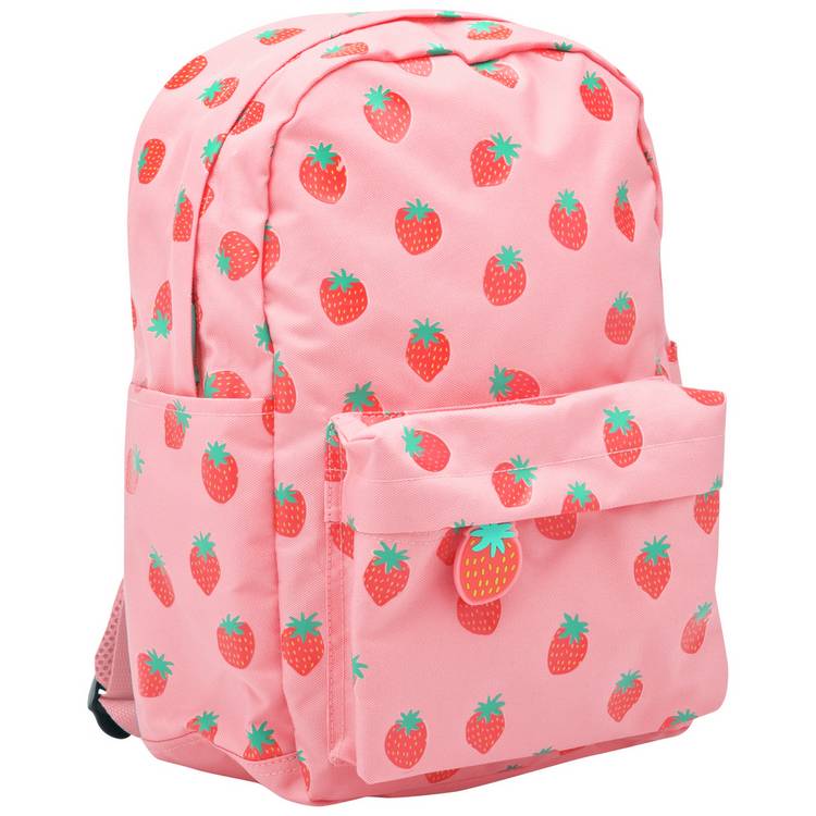 Smash Strawberry Backpack pink school bag, UK version