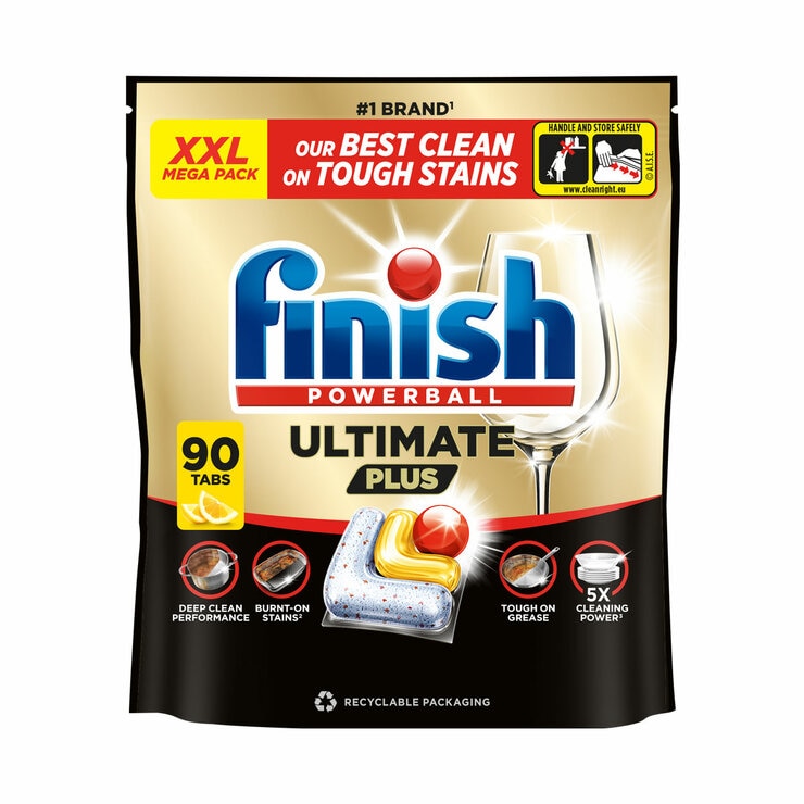 Finish Lemon Sparkle dishwasher tablets 90 pack - British product