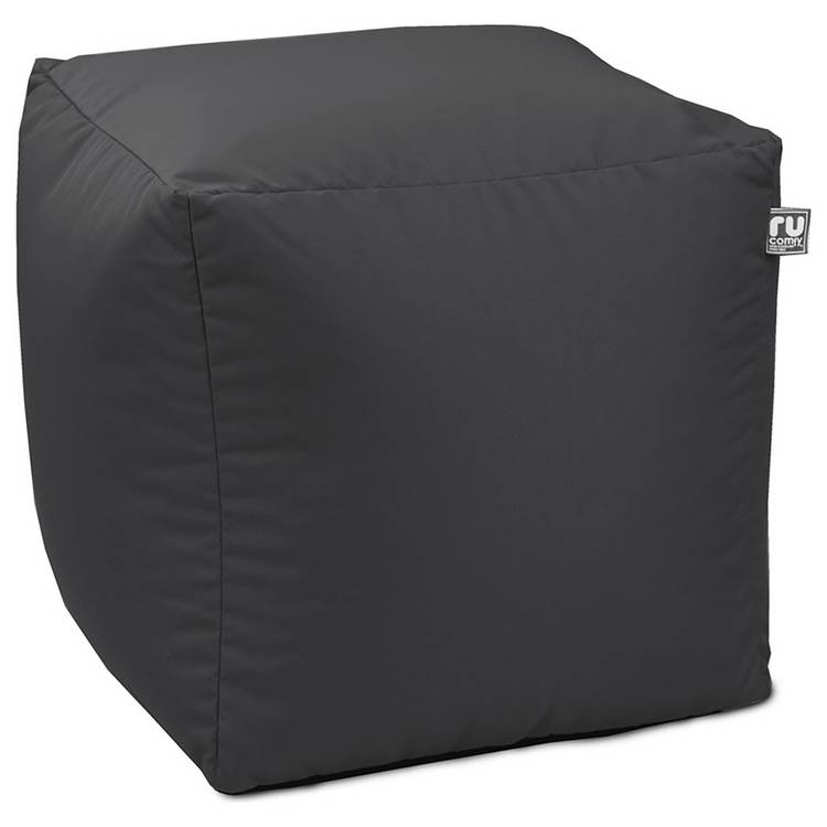 Rucomfy cube bean bag dark grey 38cm, imported from the UK
