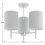 Argos Home Candelabra ceiling light grey steel fabric shades - British product