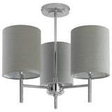 Argos Home Candelabra ceiling light grey steel fabric shades - British product