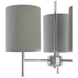 Argos Home Candelabra ceiling light grey steel fabric shades - British product
