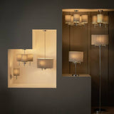 Argos Home Candelabra ceiling light grey steel fabric shades - British product