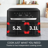 Tefal dual air fryer EY901N40 8.3L - British product