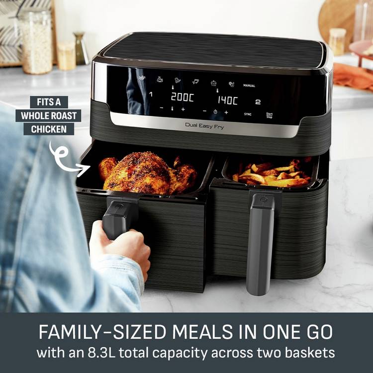 Tefal dual air fryer EY901N40 8.3L - British product