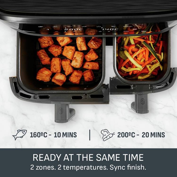 Tefal dual air fryer EY901N40 8.3L - British product