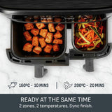 Tefal dual air fryer EY901N40 8.3L - British product