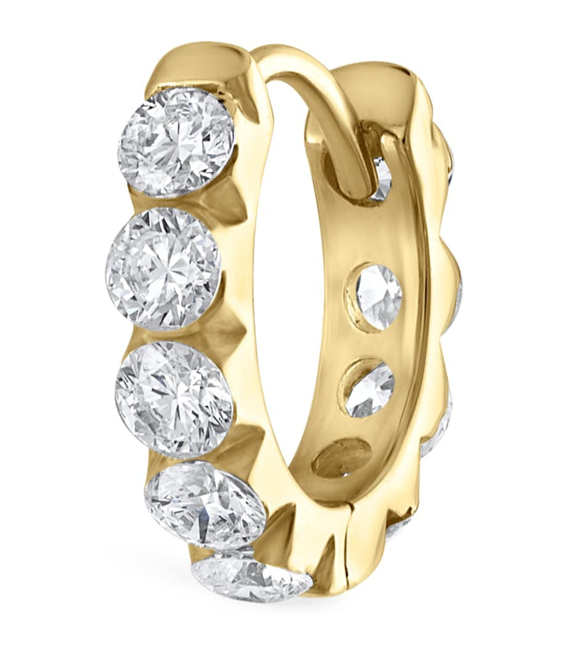 Maria Tash Diamond Eternity Hoop Earring 8mm (British brand)