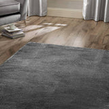 Argos Homemaker Relay Plain Charcoal Short Pile Rug - 100x145cm- Buy online at McGrocer