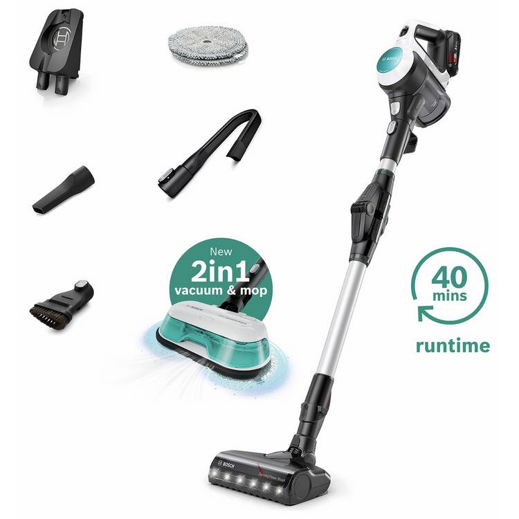 Bosch Unlimited 7 Aqua 2in1 cordless vacuum cleaner mop, UK version