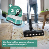 Bosch Unlimited 7 Aqua 2in1 cordless vacuum cleaner mop, UK version